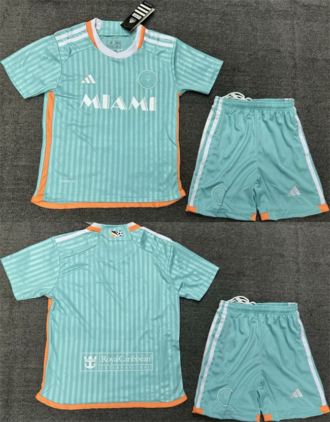 Youth Aqua Inter Miami CF Custom Soccer Jersey Suit